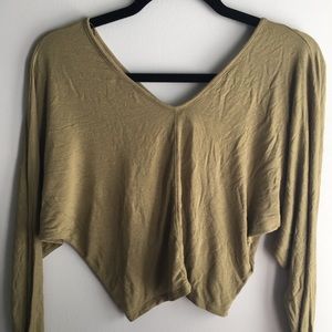 UO Kimchi Blue Olive Green Cotton Long Sleeve